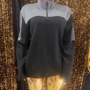 Tahari Heather Gray and Black Pullover